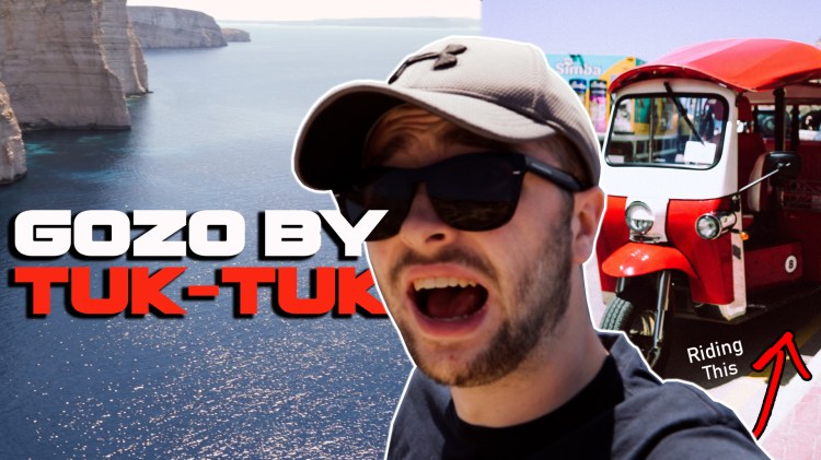 TOURING AROUND GOZO ISLAND IN MALTA ON A&nbsp;TUK-TUK
